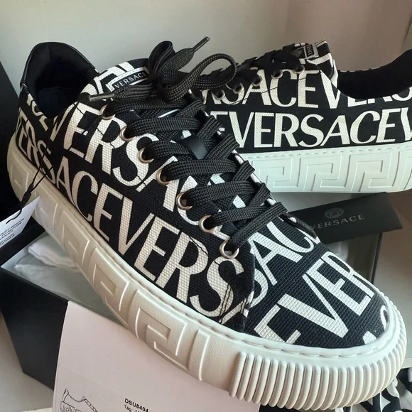 Versace Monochrome Logo Sneakers size 42